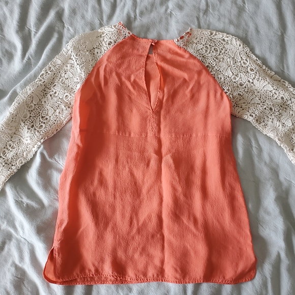 Club Monaco Silk cotton embroidered top size S - Picture 6 of 10